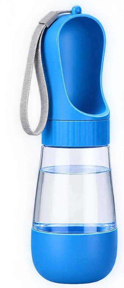 Botella portátil para perros 2 en 1: dispensador de agua con tazón integrado
